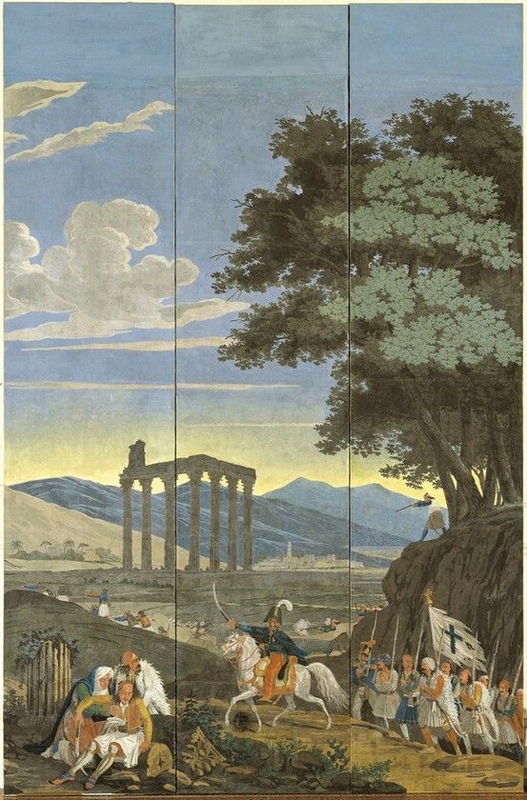 ΄Ετοιμοι για την μάχη, έργο βασισμένο σε προσχέδιο των Horace Vernet& Ary Scheffer